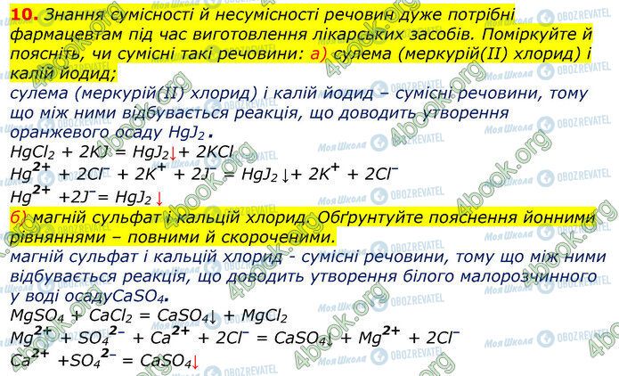 ГДЗ Хімія 9 клас сторінка Стр.85 (10)